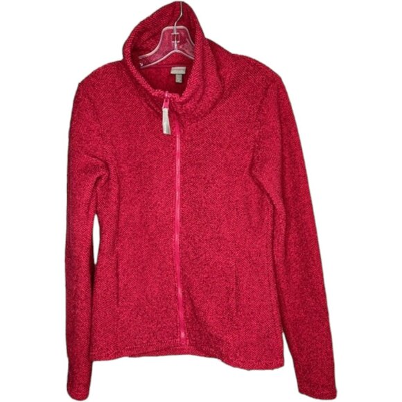 Bench Okehampton Textured Fleece Jacket - Raspberry - S - Picture 2 of 11